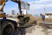 اجرای شبکه فرعی جمع آوری فاضلاب در بیمارستان ارتش همدان